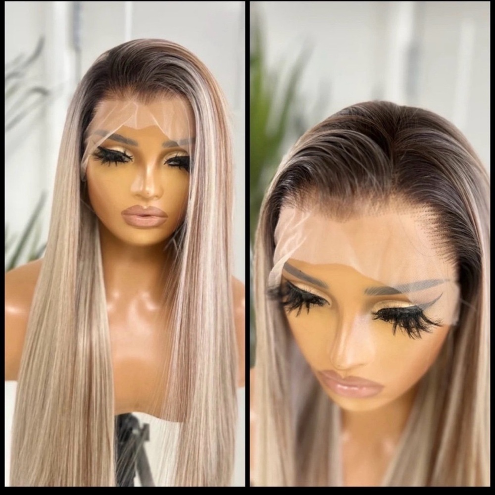 Human Hair Blended Lace Front Wig